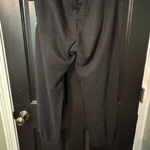 Victoria Secrets Pink lightweight sweatpants Black Sequin logo Medium